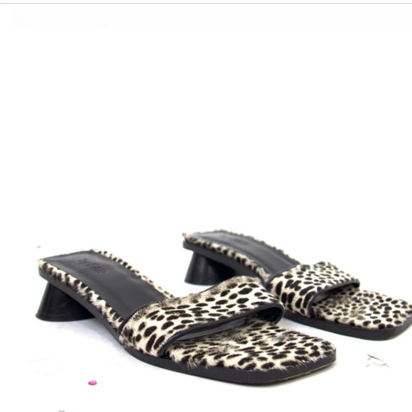 by FAR Sonia cheetah print pony hair mules - Picture 2 of 4